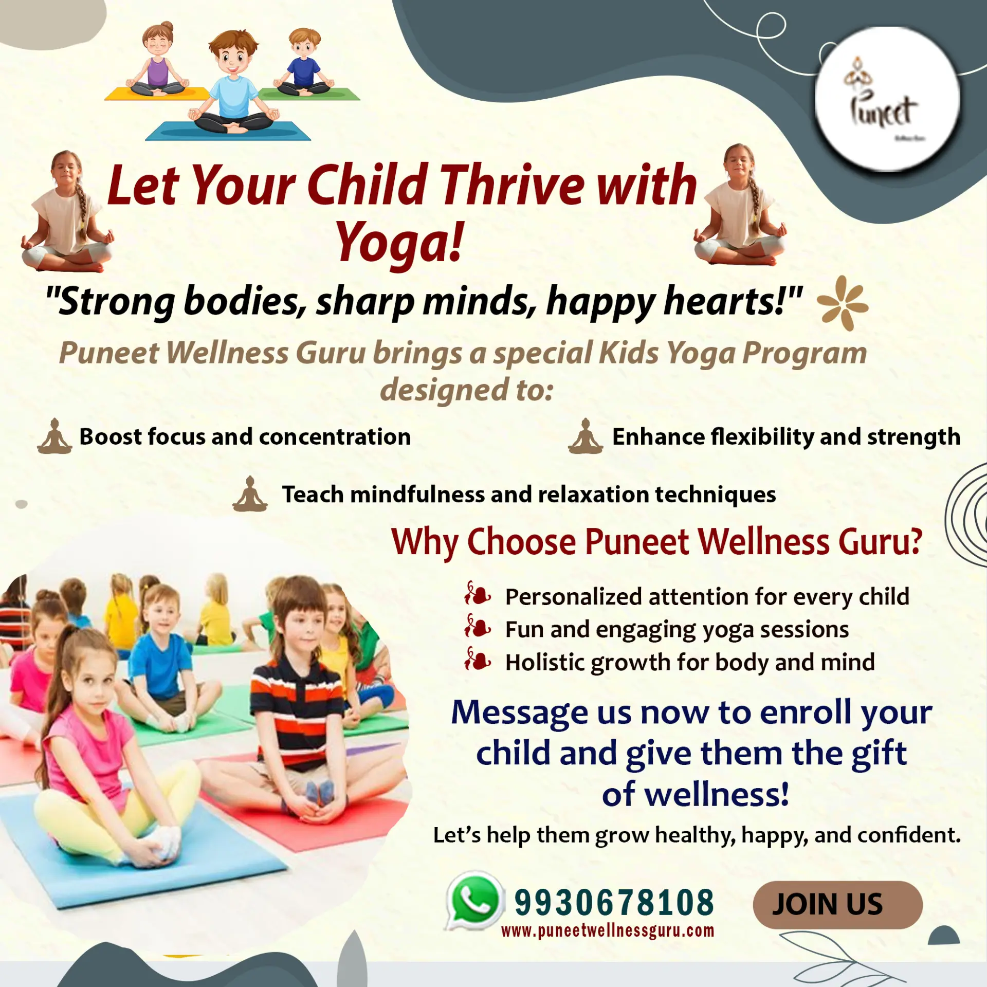  Let your child  Thrive  With Yoga